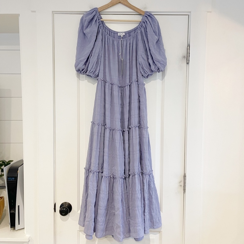 Emory Park Tiered Smocked Maxi Dress Lavender - S